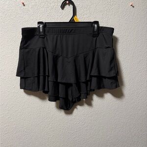 SHEIN Black Layered Ruffle Skorts